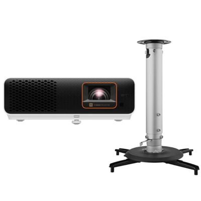 X500i 4K Ultra HD HDR 4LED Short Throw DLP Gaming Projector, Bundle with CM00G3 Universal Ceiling Mount