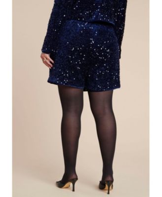 Women's Sequin Velvet Skort