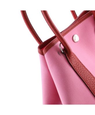 Pre-Owned HERMES 28 Garden File Tote Toile and Leather