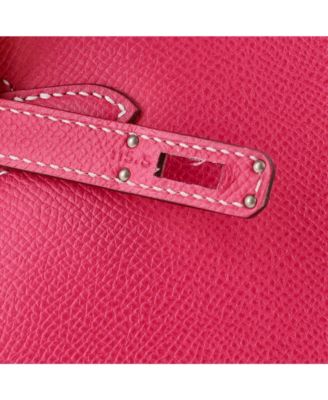 Pre-Owned HERMES Kelly 25 Handbag Pink Epsom with Palladium Hardware