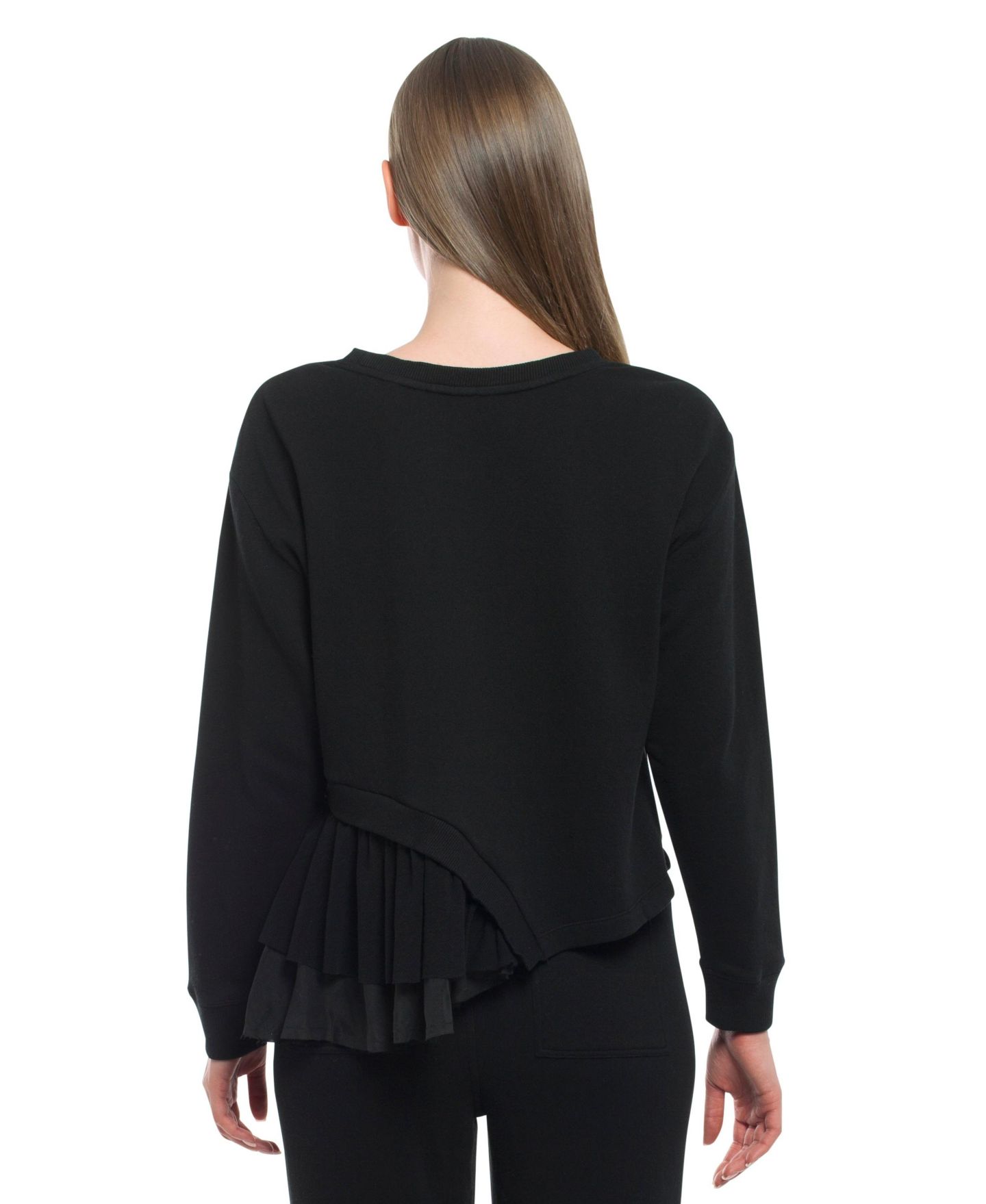 Женская толстовка WILT Clothing Round Neck Mix Media, цвет: Чёрный — фото 8