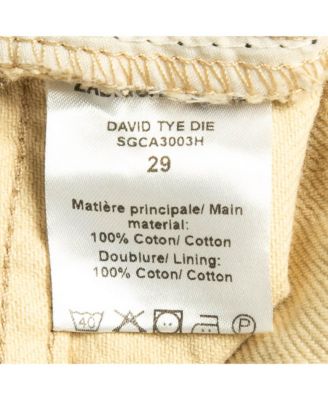 Men's Cream Tie Dye Denim David Jeans