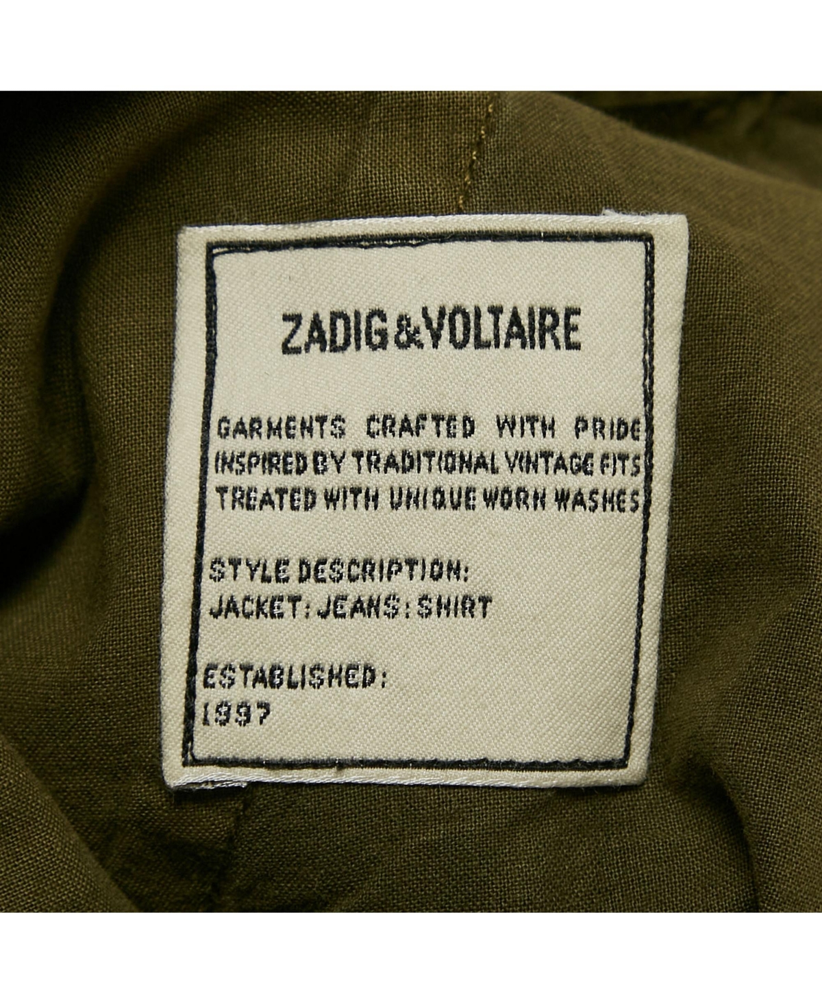 Pre-Owned Zadig & Voltaire Men's Green Cotton Pargo Cargo Pants