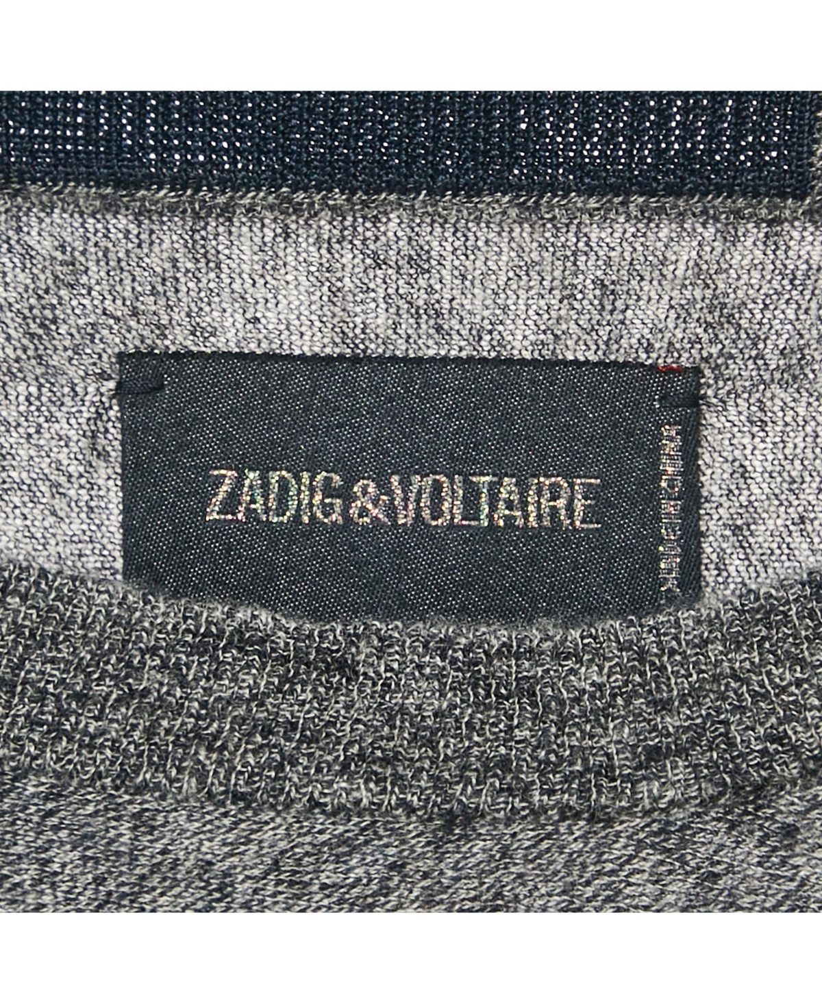 Pre-Owned Zadig & Voltaire Women's Grey Cashmere Full Sleeve Crisp Sweater