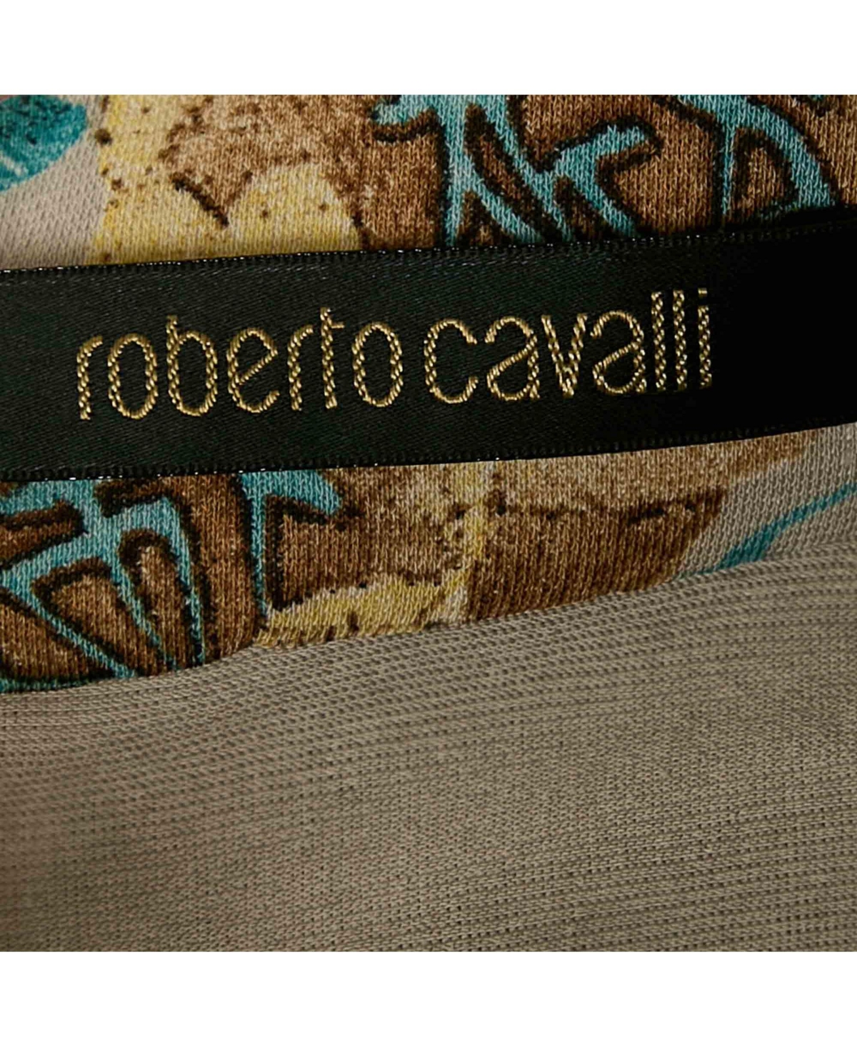 Pre-Owned Roberto Cavalli Women's Grey Floral Print Jersey Halter Neck Mini Dress