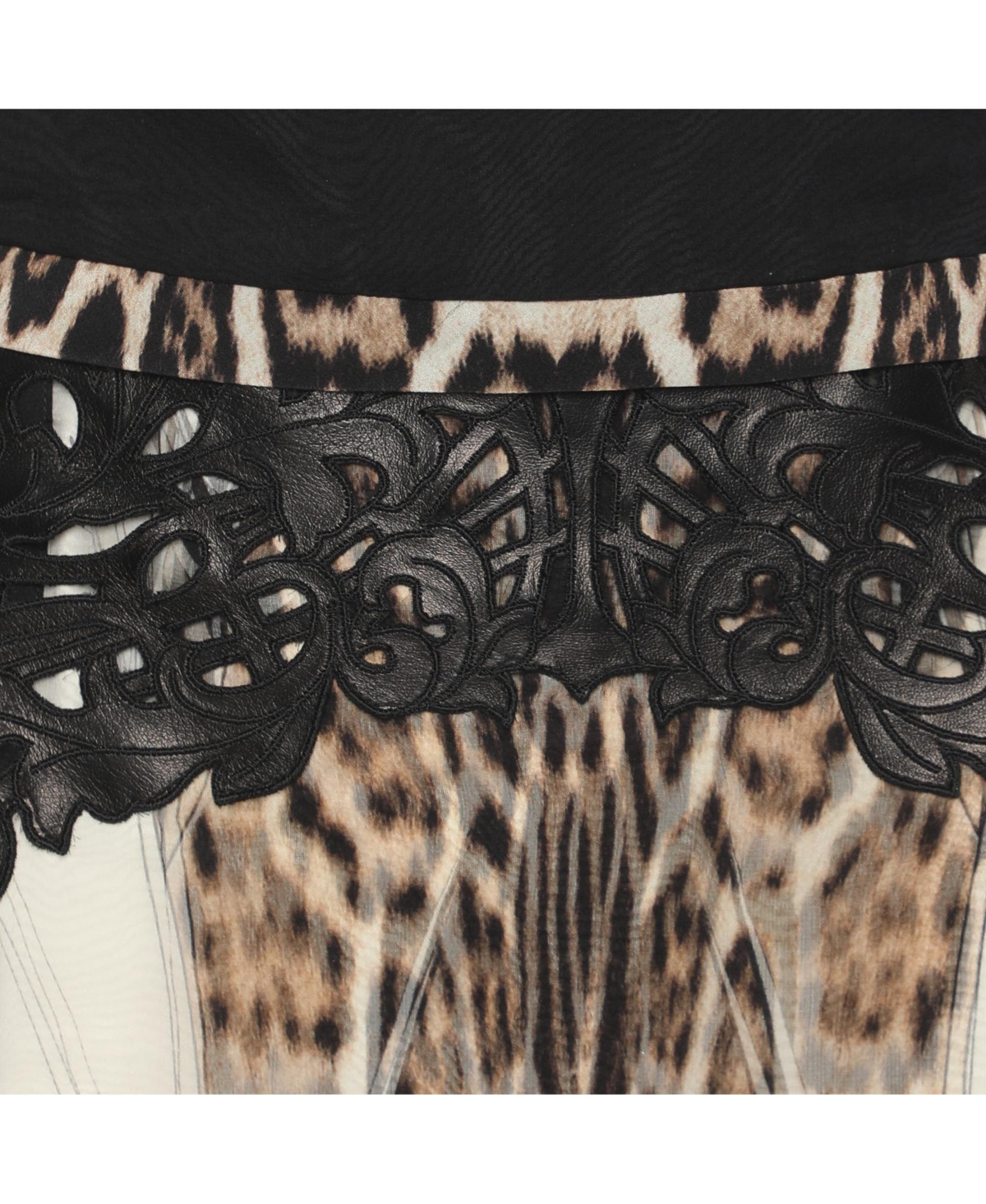 Pre-Owned Roberto Cavalli Women's Multicolor Printed Silk Side Slits Midi Skirts