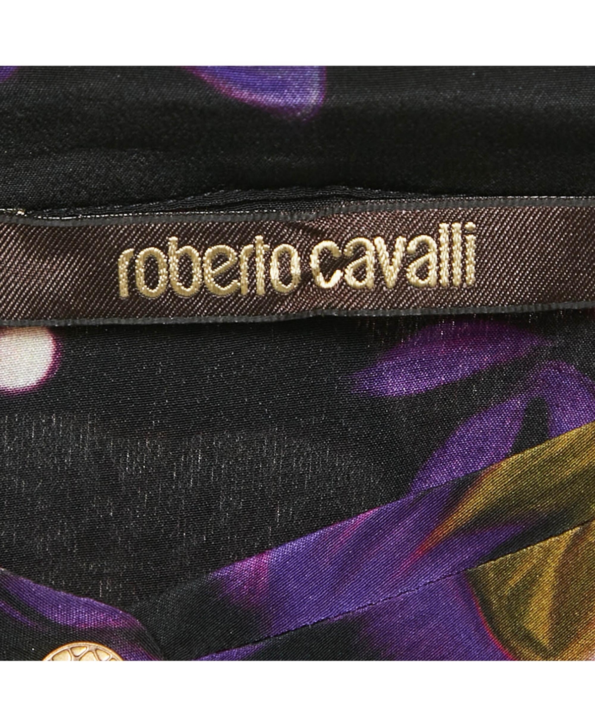 Pre-Owned Roberto Cavalli Women's Beige Cotton And Modal Faux Feather Detail T-Shirt