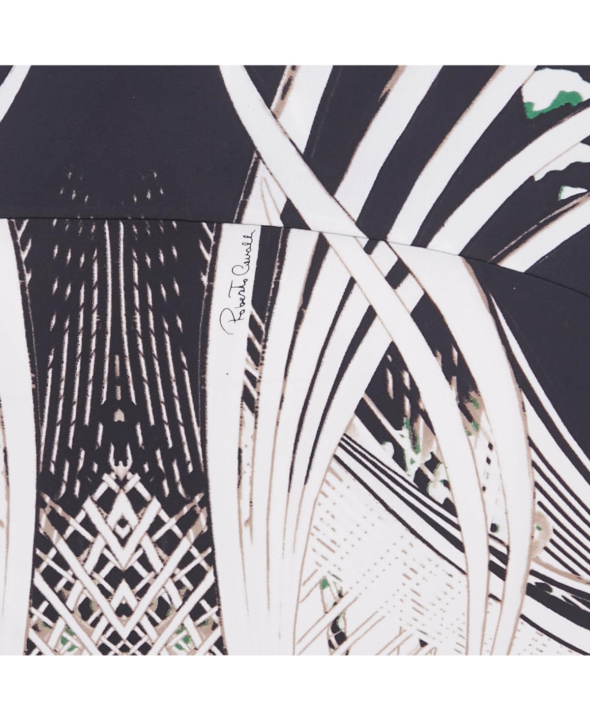 Pre-Owned Roberto Cavalli Women's Black Printed Jersey Maxi Skirt