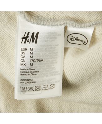 Women's X H&m X Disney Grey Mickey Embroidered Cotton Sweatshirt