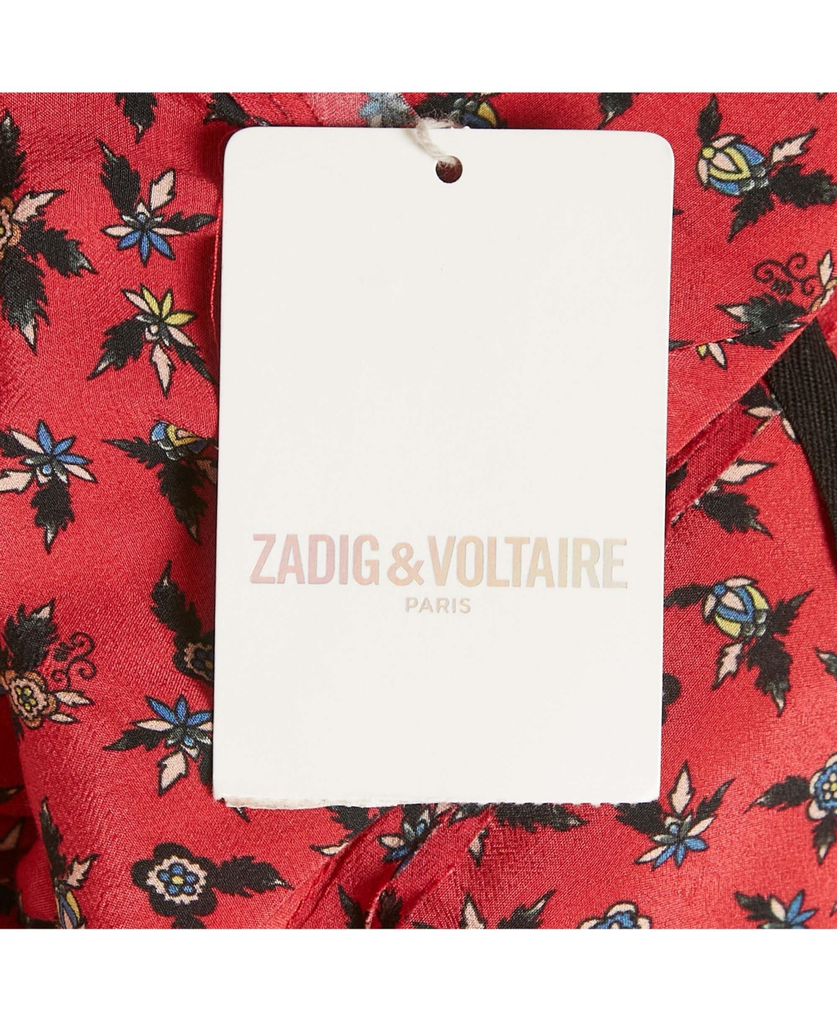 Pre-Owned Zadig & Voltaire Women's Red Floral Print Crepe Remus Liberty Mini Dress