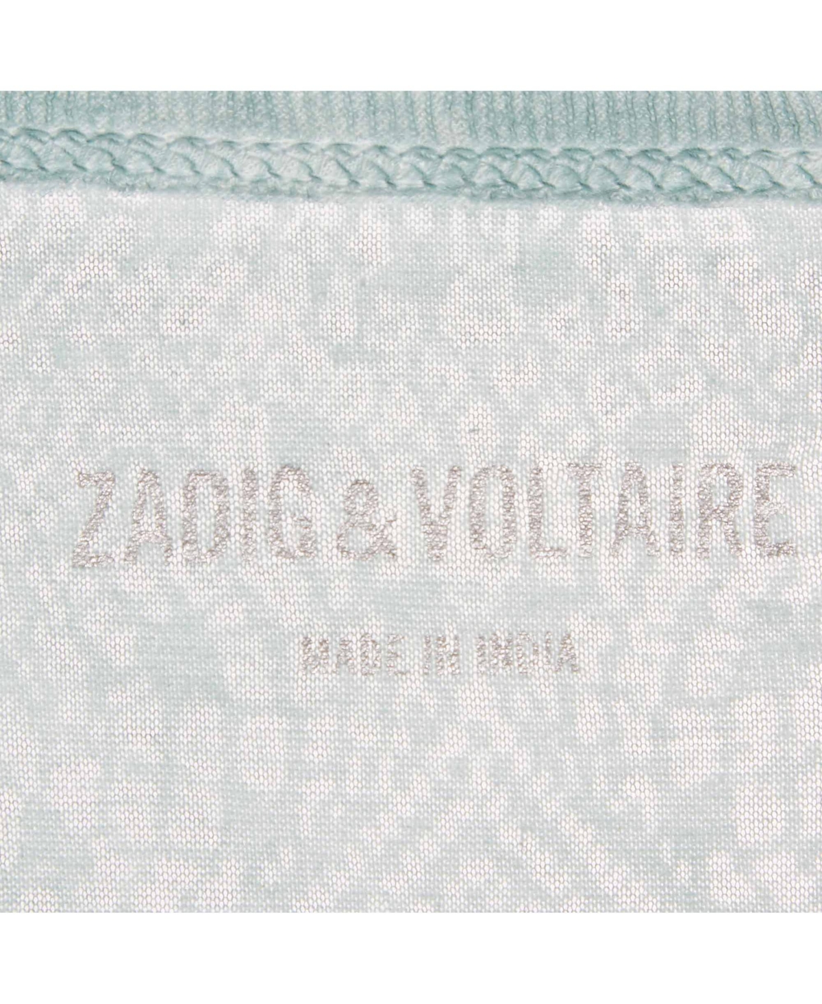 Pre-Owned Zadig & Voltaire Women's Mint Green Printed Overdye Mini Dress