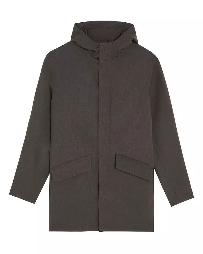 Men's Long Sleeve Hooded Military Parka Jacket - thumbnail 3