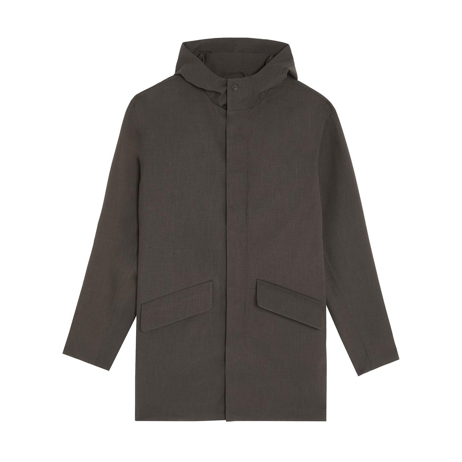 Men's Long Sleeve Hooded Military Parka Jacket