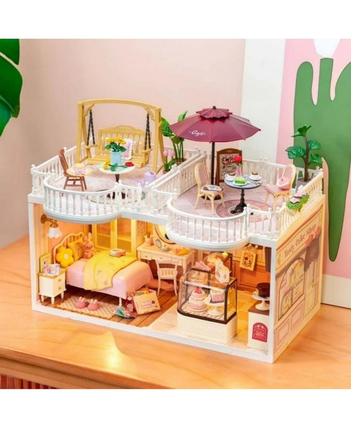3D-пазл Robotime: миниатюрный кукольный домик Chic Cafe Terrace, сборный набор — фото 6