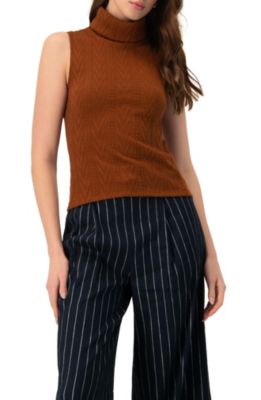 Women's High Neck Sleeveless Knit Top