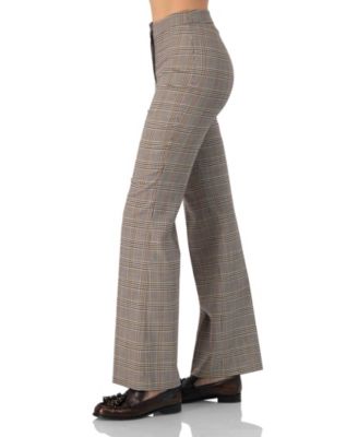 Women's Straight-Leg Prince Of Wales Trousers