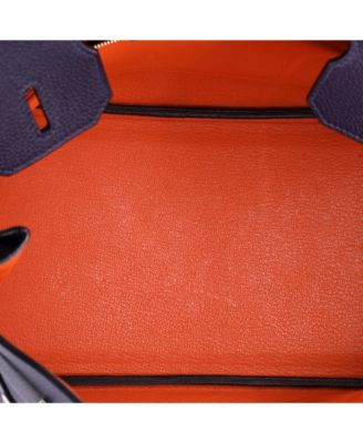 Pre-Owned HERMES Birkin 30 Handbag Verso Togo with Palladium Hardware