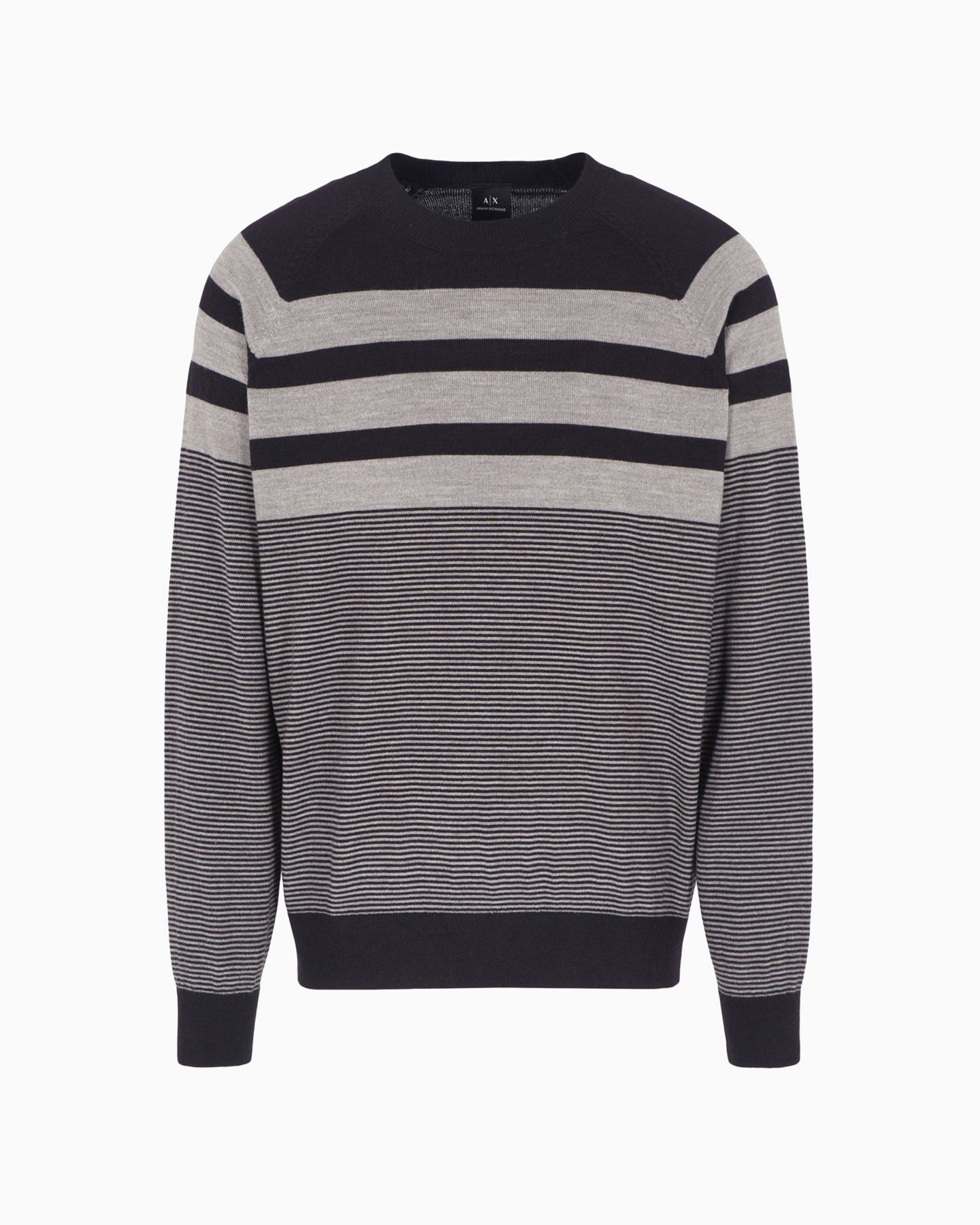 Мужской свитер A|X Armani Exchange Wool-Blend Mix Horizontal Color Blocked, цвет: Разноцветный — фото 3