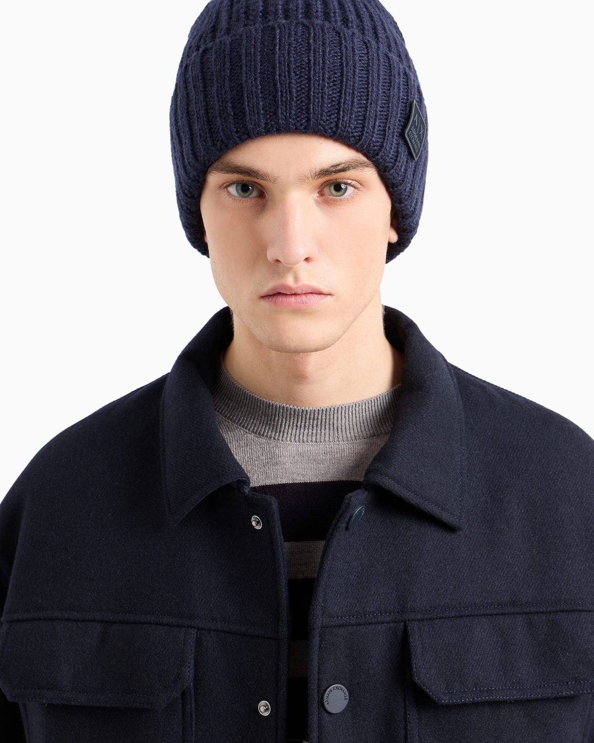 A|X Armani Exchange Men's Wool-Blend Shirt Jacket