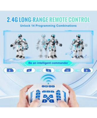 RC Robot Toy for Kids, 2.4GHz Gesture Sensing Programmable Voice Control Robot, Singing Dancing Gift for Ages 6–12
