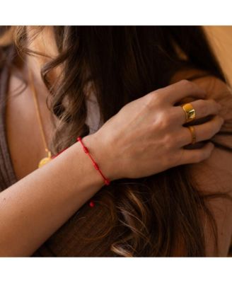 Gold 7 Knots of Protection Bracelet Red Silk Bracelet