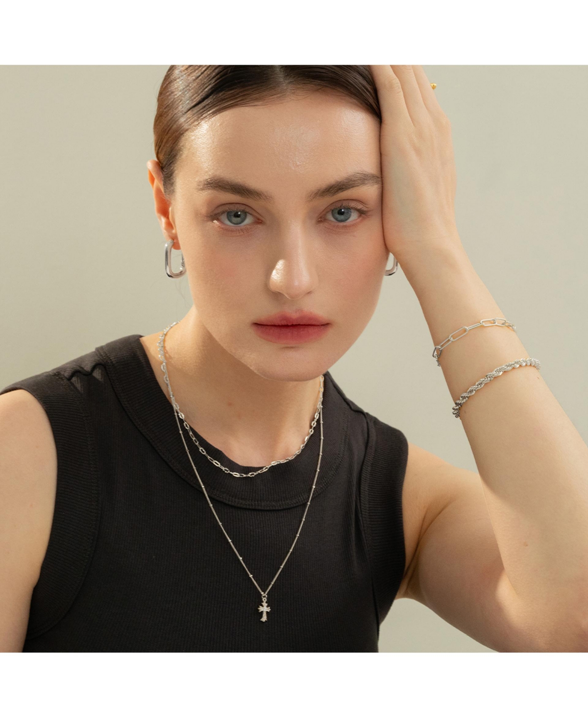 Bearfruit Jewelry Plated Sterling Beloved Cross Necklace Set Holiday Gift Idea