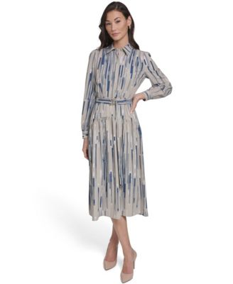 Women's Balloon-Sleeve Printed Dress