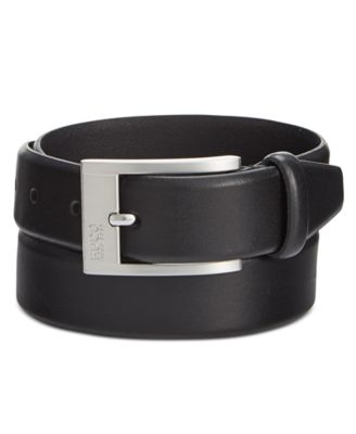 hugo boss brondon leather belt black