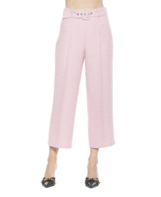 Women's Caden Tweed Belted Wide Leg Pants