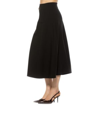 Women's Eres Flared Midi Skirt With Front Detail