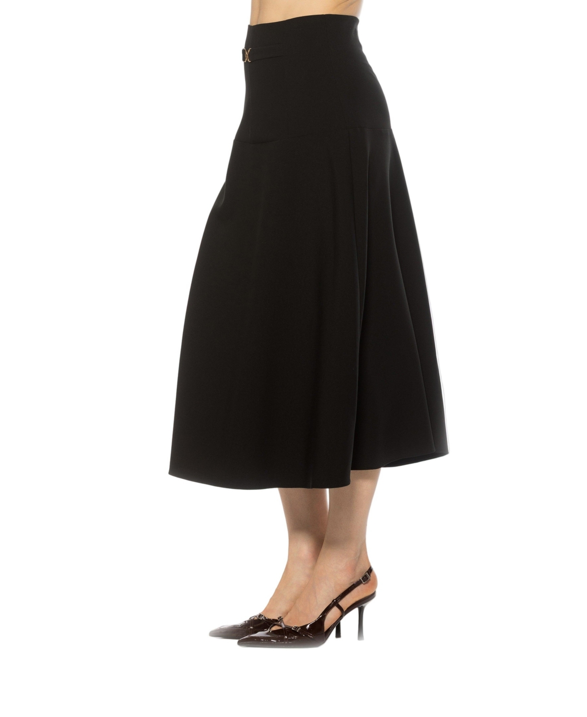 Alexia Admor Women's Eres Flared Midi Skirt With Front Detail