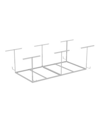 OHK Frame-Only OHK Series Ceiling Mounted Overhead Garage Storage Rack, White — 48" X 96"