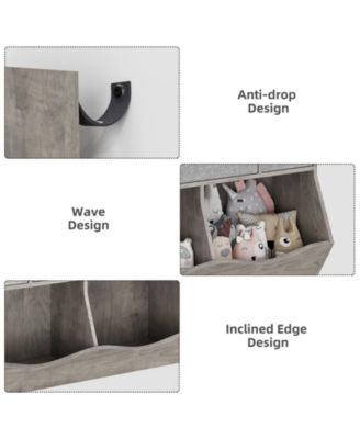 Kids Toy Storage Organizer, Kids Bookshelf with 2 Bookshelfs