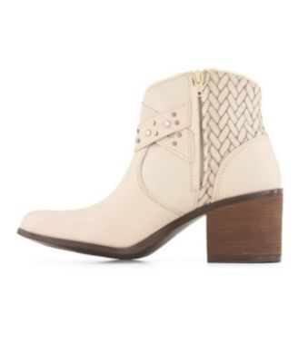 Women's Real Leather Side Zipper Booties