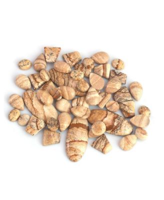 Sterling Silver Picture Jasper 3-Stone Ring, Sizes 5 to 11