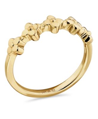 14K Gold Clover Ring