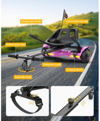 K1+G13 Balancing Scooter with Seat Attachment for Kids or Adults with Adjustable Length, Fits 6.5" 8" 10" ,360°Swivel Wheel