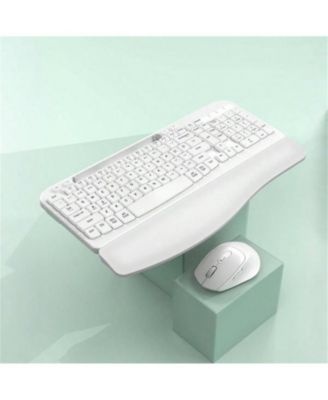 Wireless Keyboard & Mouse Combo – Full-size, cushioned palm rest