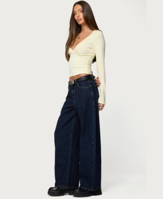 Women's Doron V Neck Long Sleeve Top