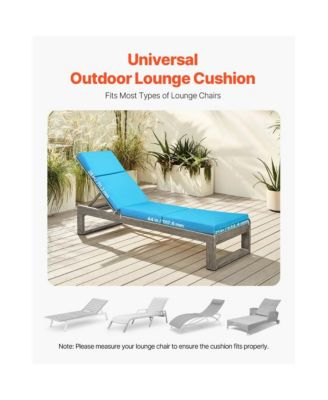 Waterproof Chaise Lounge Chair Cushions Set of 2 for Patio.