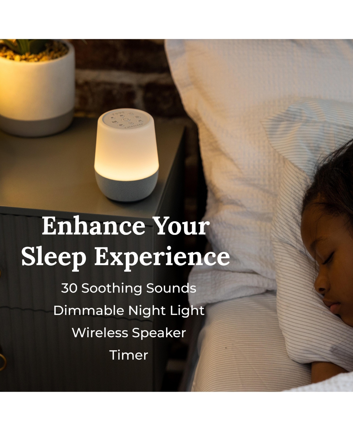 Yogasleep Duet Sound Machine with Bluetooth & Night Light