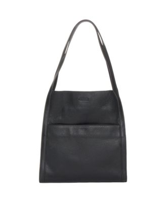 Pebbled Leather Work Tote, Everyday Pebble Leather Shoulder Bag