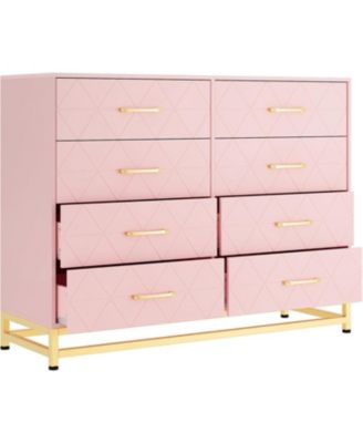 8-Drawer Dresser for Bedroom, Tall Chest with Soft-Close Glides, Metal Hardware, Anti-Tip Kit, Space-Saving Storage Organizer, 36.2" H