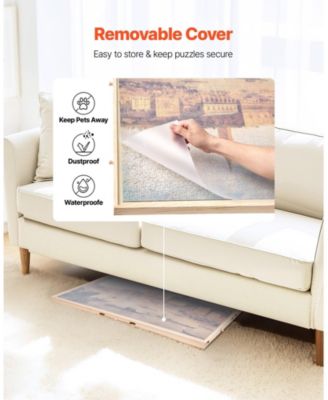 2000-Piece Rotating Puzzle Board 40"x29" with Drawers and Cover