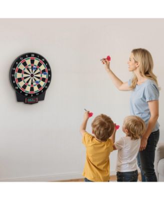 Electronic Dart Board, 15.5" Dartboard with 43 Games, 320+ Variations, Color LCD Scoring and Soft Tip Darts for Up to 8 Players