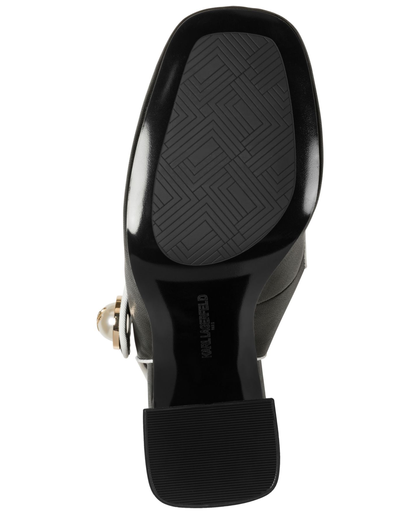 Женские туфли KARL LAGERFELD PARIS Piermont Slip-On Pumps, цвет: Чёрный / Яркий белый — фото 5