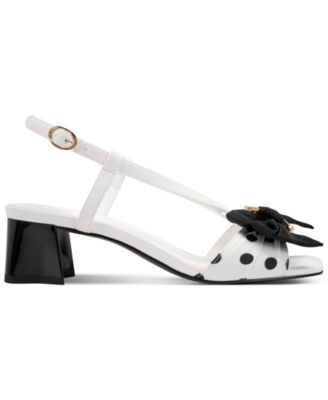 Suttyn Bow Polka-Dot Heeled Sandals