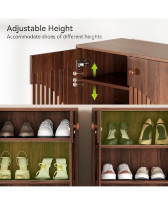 Contemporary Shoe Cabinet with Enclosed Storage