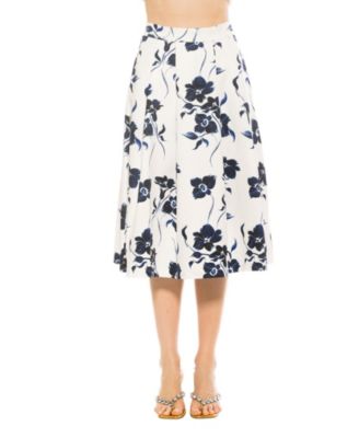 Women's Illia Pleated Midi Skirt With Waistband