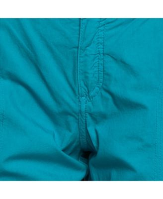 Women's Blue Cotton Cargo Bermuda Shorts